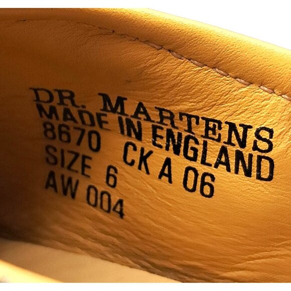 Dr Martens Platform Shoes Womens Size 8 8670 England Chunky Black Leather Loafer - Picture 13 of 14